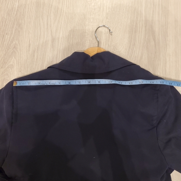 Banana Republic Factory Trench Coat Navy XS - Picture 6 of 7